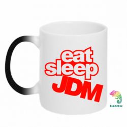 Чашка-хамелеон Eat sleep JDM - PrintSalon