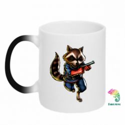 Чашка-хамелеон Єнот Ракета - PrintSalon