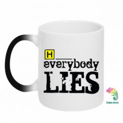 Чашка-хамелеон Everybody LIES House - PrintSalon