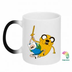 Чашка-хамелеон Фин и Джейк "Атака"