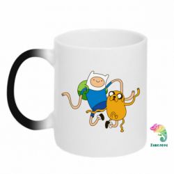 Чашка-хамелеон Фин и Джейк танцуют 2