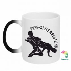 Чашка-хамелеон Free-style wrestling - PrintSalon