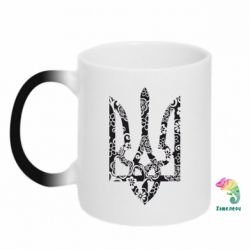 Чашка-хамелеон Герб з візерунками - PrintSalon