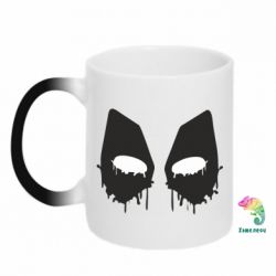 Чашка-хамелеон Глаза Deadpool - PrintSalon