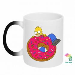 Чашка-хамелеон Гомер и Пончик