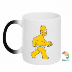 Чашка-хамелеон Гомер Симпсон в трусиках