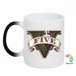 Чашка-хамелеон GTA 5 3D Logo - PrintSalon
