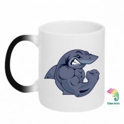 Чашка-хамелеон Gym Shark - PrintSalon