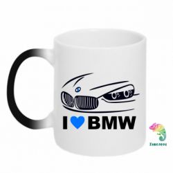 Чашка-хамелеон I love BMW 2