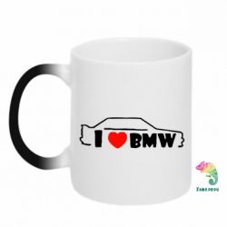 Чашка-хамелеон I love BMW