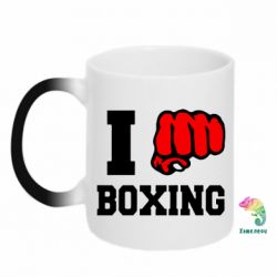 Чашка-хамелеон I love boxing - PrintSalon