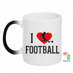 Чашка-хамелеон I love football - PrintSalon