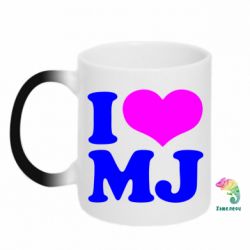Чашка-хамелеон I love MJ - PrintSalon