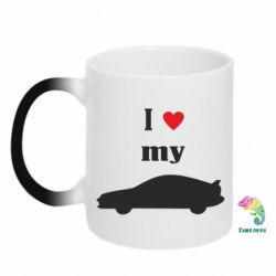 Чашка-хамелеон I love my car - PrintSalon