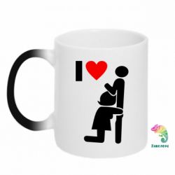 Чашка-хамелеон I love oral - PrintSalon