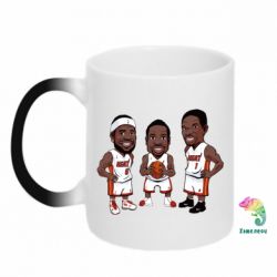 Чашка-хамелеон "James, Wade and Bosh"