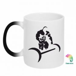 Чашка-хамелеон Качек и штанга - PrintSalon