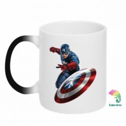 Чашка-хамелеон Капитан Америка - PrintSalon