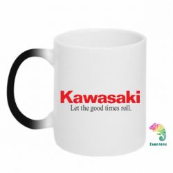 Чашка-хамелеон Kawasaki. Let the good times roll. - PrintSalon