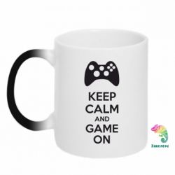Чашка-хамелеон KEEP CALM and GAME ON - PrintSalon