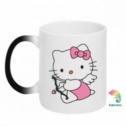 Чашка-хамелеон Kitty амурчик - PrintSalon