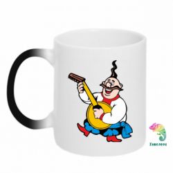 Чашка-хамелеон Козак с бандурой