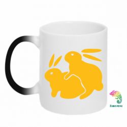 Чашка-хамелеон Кролики - PrintSalon