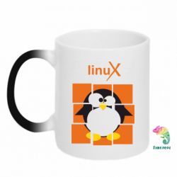 Чашка-хамелеон Linux pinguine - PrintSalon