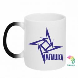 Чашка-хамелеон Логотип Metallica-PrintSalon Чашка-хамелеон Логотип Metallica
