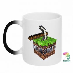 Чашка-хамелеон Minecraft Logo Сube - PrintSalon