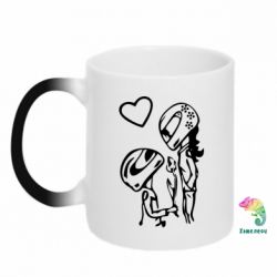 Чашка-хамелеон MOTO LOVE - PrintSalon