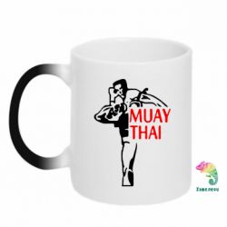 Чашка-хамелеон Muay Thai kick - PrintSalon