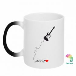 Чашка-хамелеон Music love - PrintSalon