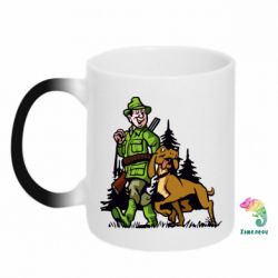 Чашка-хамелеон Охотник с собакой - PrintSalon