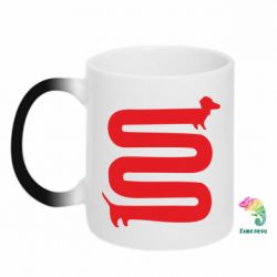 Чашка-хамелеон оооочень длинная такса - PrintSalon