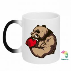 Чашка-хамелеон Panda Boxing - PrintSalon