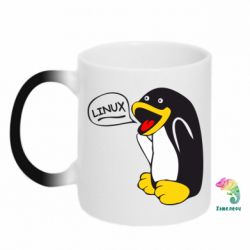 Чашка-хамелеон Пингвин Линукс - PrintSalon