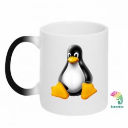 Чашка-хамелеон Пингвин Linux - PrintSalon