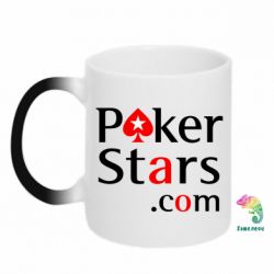 Чашка-хамелеон Poker Stars - PrintSalon