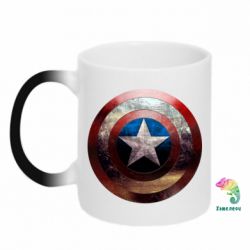 Чашка-хамелеон Потрісканий щит Капітана Америка - PrintSalon