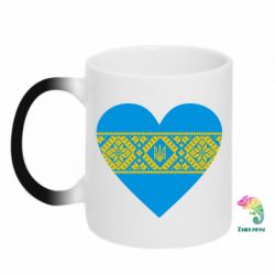 Чашка-хамелеон Серце України - PrintSalon