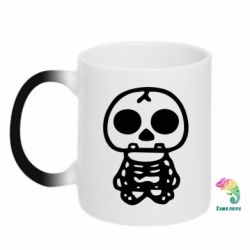 Чашка-хамелеон Скелетик - PrintSalon
