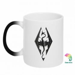 Чашка-хамелеон Skyrim Logo 3D-PrintSalon Чашка-хамелеон Skyrim Logo 3D