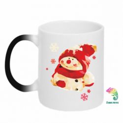 Чашка-хамелеон Сніговичок