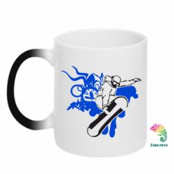 Чашка-хамелеон Сноубординг - PrintSalon