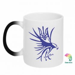 Чашка-хамелеон Сокіл та герб України - PrintSalon