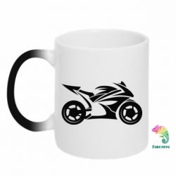 Чашка-хамелеон Спортивный байк - PrintSalon