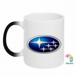 Чашка-хамелеон Subaru 3D Logo - PrintSalon