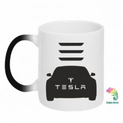 Чашка-хамелеон Tesla Car - PrintSalon