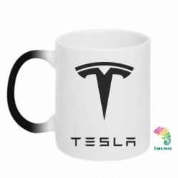 Чашка-хамелеон Tesla Logo - PrintSalon